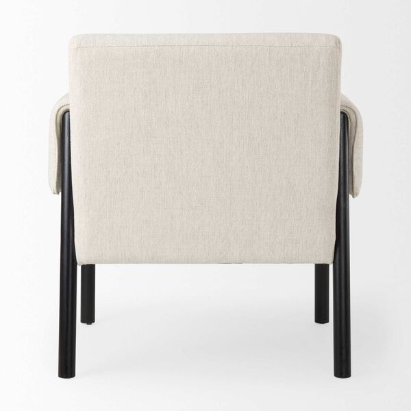Ashton Beige and Black Wood Accent Chair, image 4