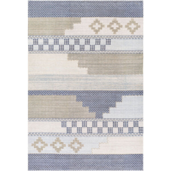Didim Taupe and Teal Runner Rug, image 1