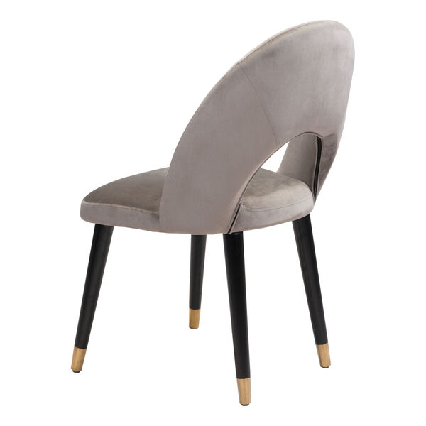 Miami Gray, Black and Gold Dining Chair, Set of Two, image 6