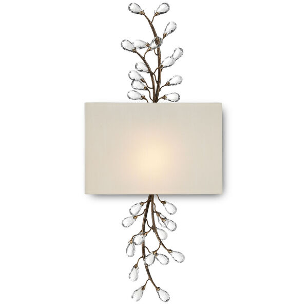 Cupertino One-Light Crystal Bud Tall Wall Sconce, image 1