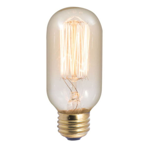 Pack of 4 Antique Nostalgic Incandescent T14 Standard Base Amber 135 Lumens Light Bulbs, image 1