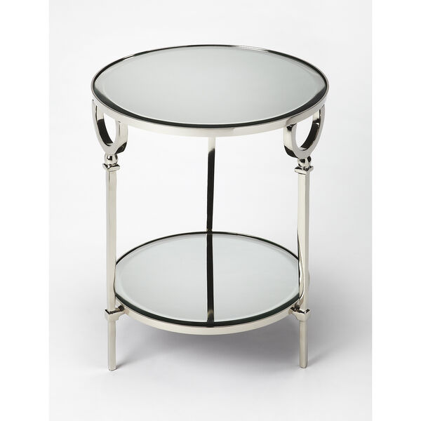 Butler Jolene Metal and Mirror End Table, image 1