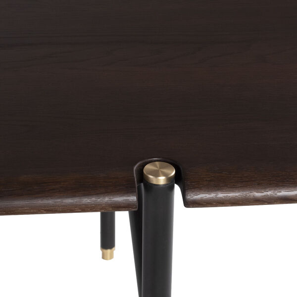Stacking Smoked Black 40-Inch Dining Table, image 2