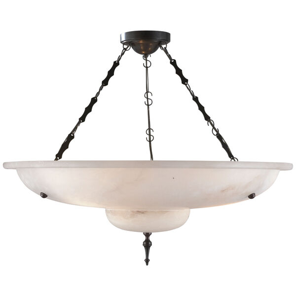 Charles Chandelier in Alabaster and Bronze by Alexa Hampton, image 1