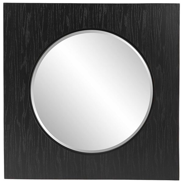 Hillview Black Satin and Natural 40 x 40-Inch Wall Mirror, image 2