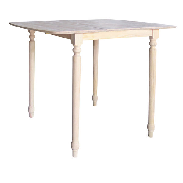Unfinished 42-Inch Bar Height Table with Butterfly Extension, image 1