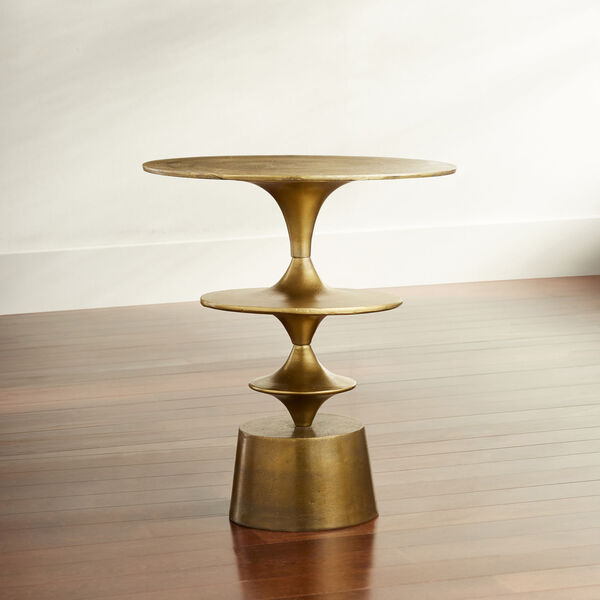 Aged Brass Eros Table, image 4