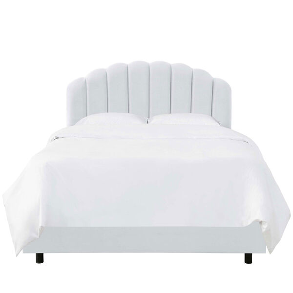California King Velvet White 75-Inch Shell Bed, image 2