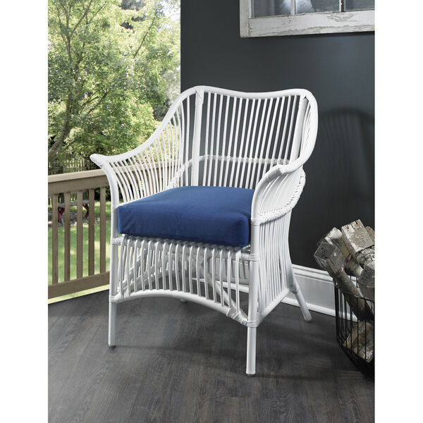 Palm White Rattan Occasional Chair, image 2