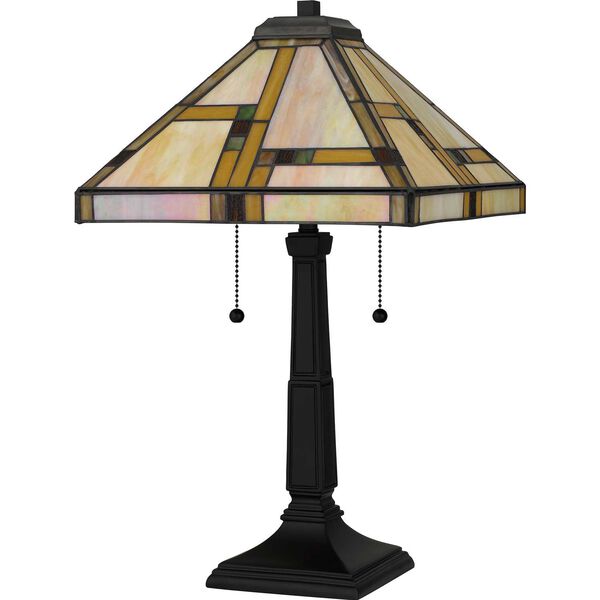 Orson Matte Black Two-Light Table Lamp, image 4