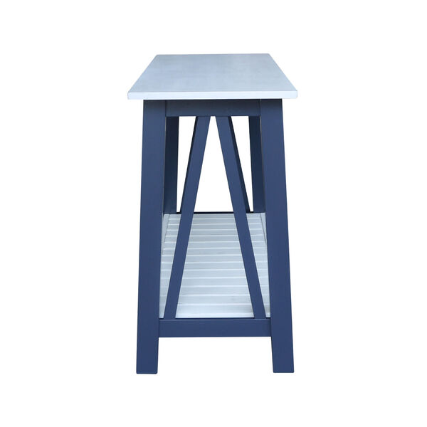 Surrey Blue and Antiqued Chalk Console Table, image 5
