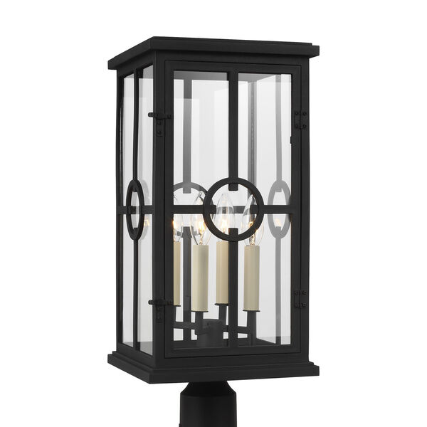 Belleville Textured Black Four-Light Outdoor Post Lantern, image 1
