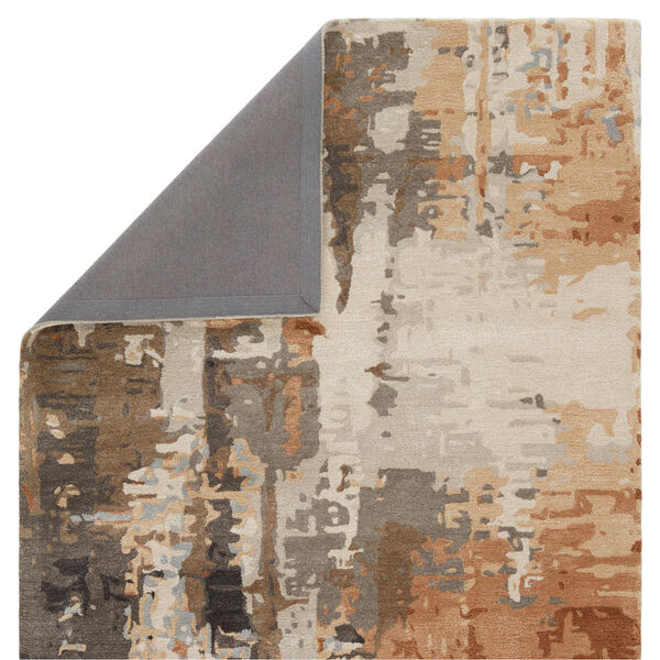 Matcha Abstract Gray and Tan Rectangular Rug, image 4
