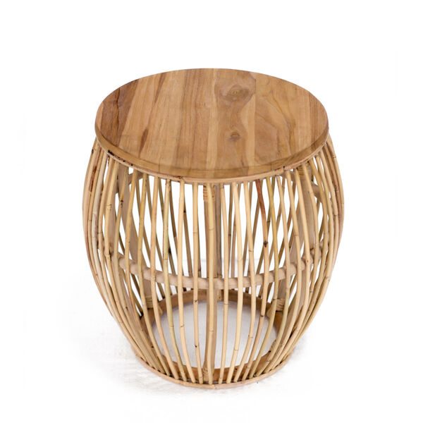 Edgewater Natural Rattan End Table, image 1