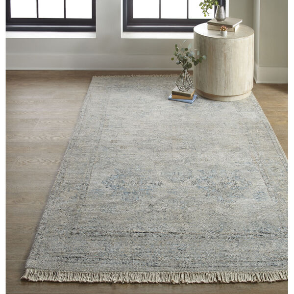 Caldwell Vintage Space Dyed Wool Tan Gray Rectangular: 3 Ft. 6 In. x 5 Ft. 6 In. Area Rug, image 2