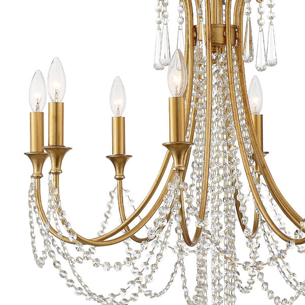 Arcadia Antique Gold 26-Inch Eight-Light Chandelier, image 3