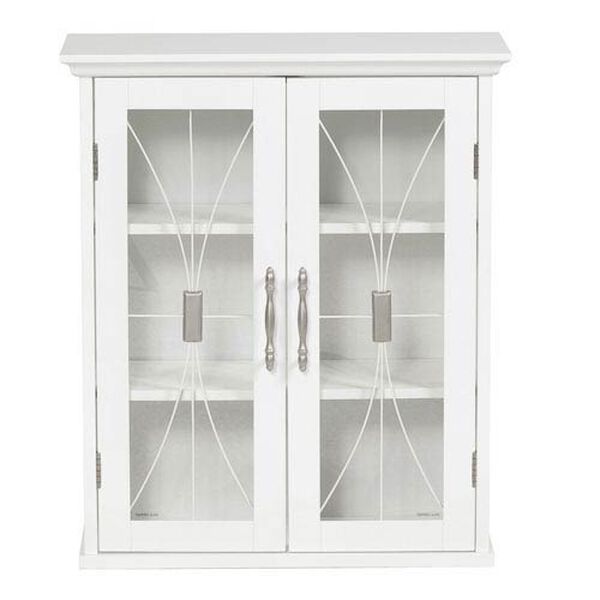 Delaney White Wall Cabinet with Two Doors, image 1