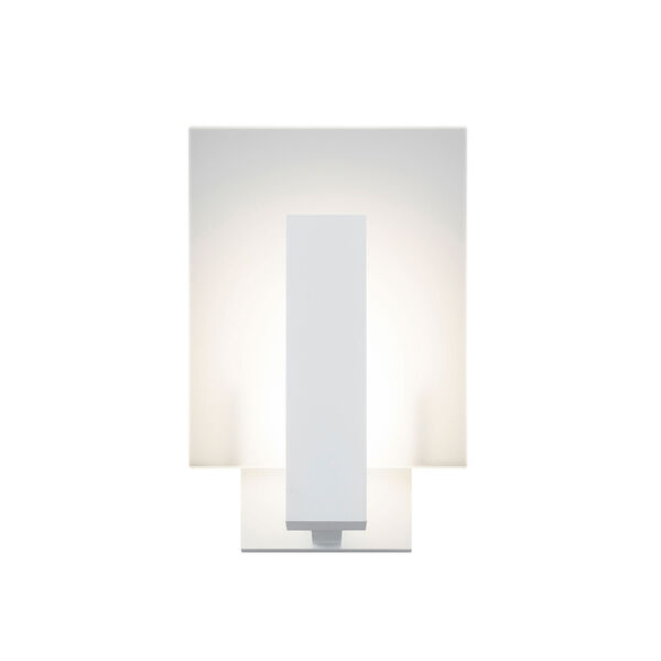 Midtown LED Textured White 1-Light Outdoor Wall Sconce 9-Inch, image 1