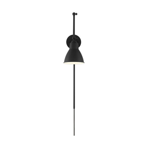 Fulton Black One-Light Adjustable Swing Arm Wall Sconce, image 2