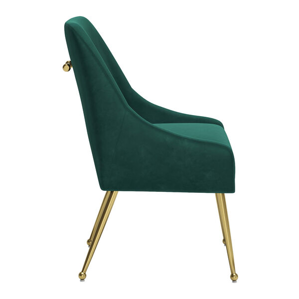 Madelaine Green and Gold Dining Chair, image 3