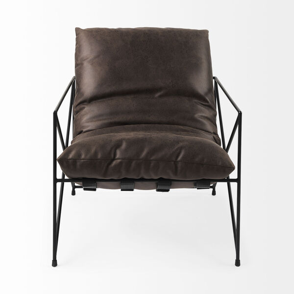Leonidas Brown and Black Accent Chair, image 2