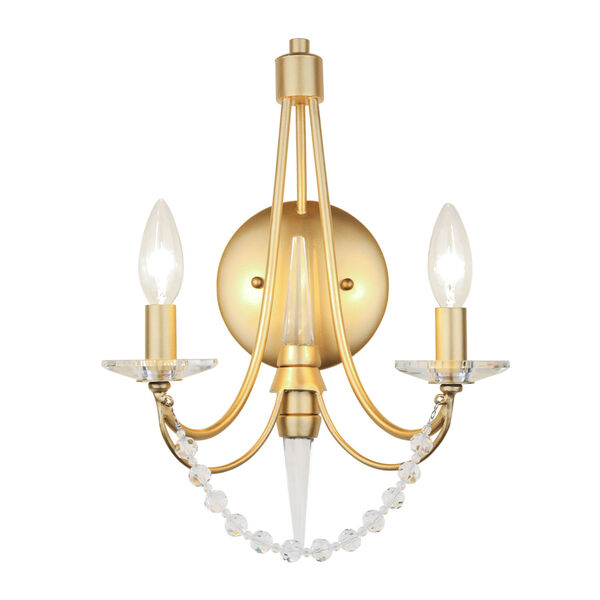 Brentwood French Gold Two-Light Wall Sconce, image 1