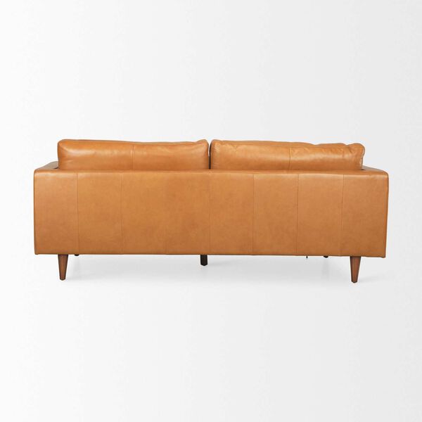 Elton Tan Leather Sofa, image 4