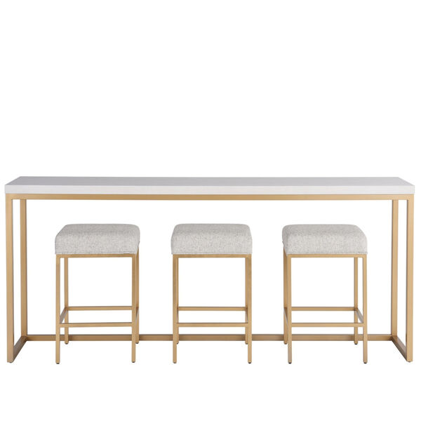 Miranda Kerr Love Joy Bliss Alabaster and Soft Gold Console Table with Stool, 4-Piece, image 2