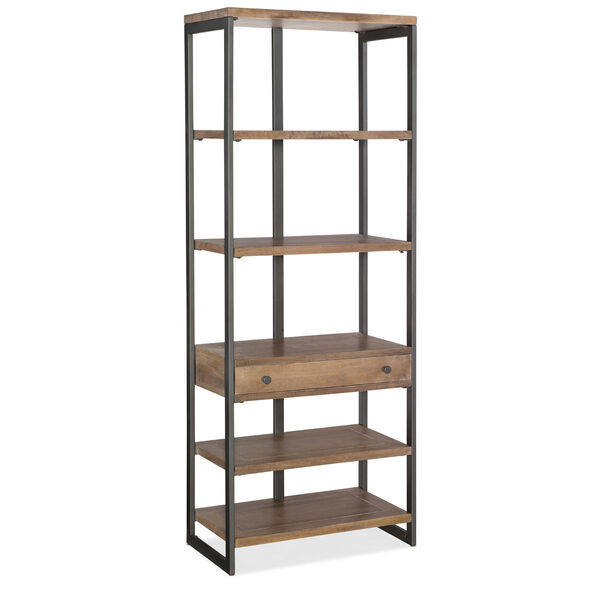 Wood and Metal Frame Bookcase, image 1