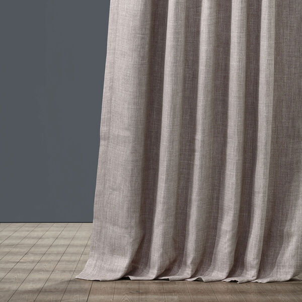Grey Mink 84 x 50 In. Faux Linen Blackout Curtain Single Panel, image 6