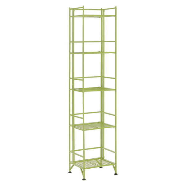 Xtra Storage Lime Five-Tier Folding Metal Shelf, image 1