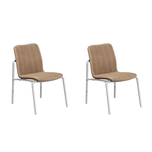 Orso Brown Gray White Side Chair , Set of Two, image 1
