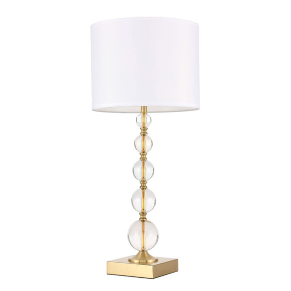 Erte Brushed Brass One-Light Table Lamp, image 3