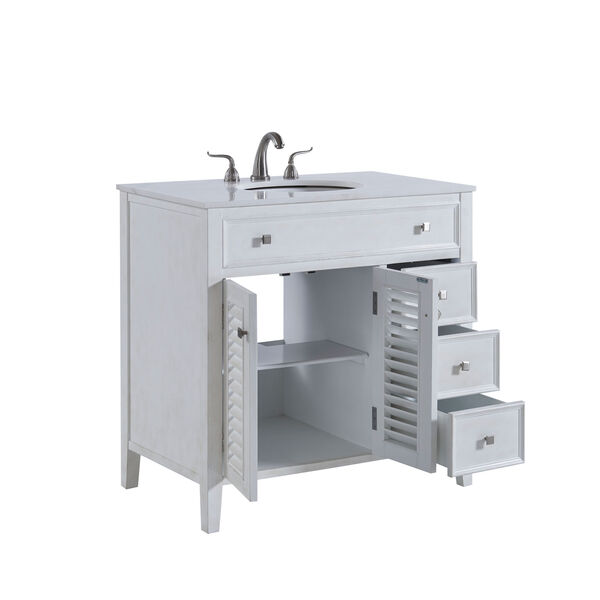Cape Cod Antique White 36-Inch Vanity Sink Set, image 3