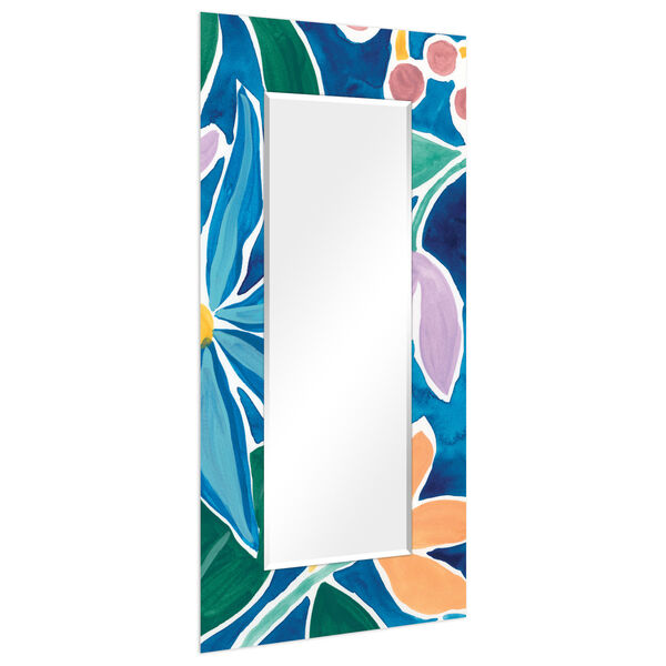 Tiki Square Blue 72 x 36-Inch Rectangular Beveled Floor Mirror, image 2