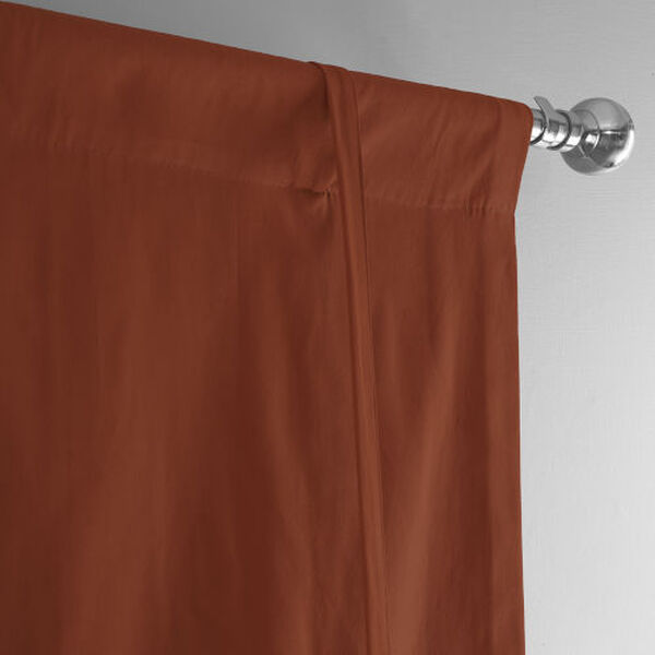 Bombay Rust Solid Cotton Tie-Up Window Shade Single Panel, image 5