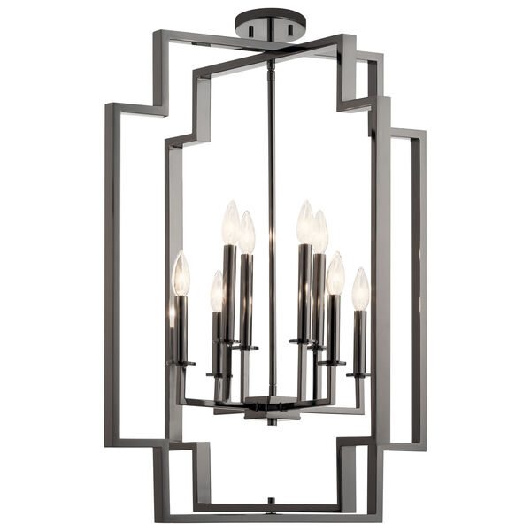 Downtown Midnight Chrome Four-Light Chandelier, image 5