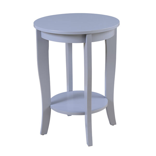 American Heritage Round End Table, Gray, image 1