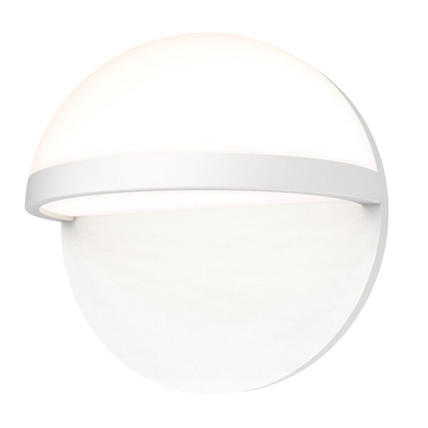 Mezza Vetro Textured White 8-Inch LED Sconce, image 1