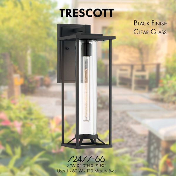 Trescott Black 20-Inch One-Light Outdoor Wall Lantern, image 2