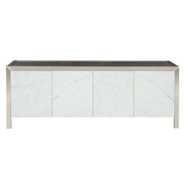 Decorage stainless steel and Silver Mist Entertainment Console, image 1