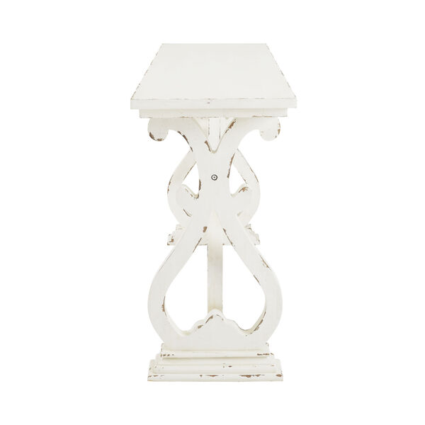 Everly Distressed White Console, image 3