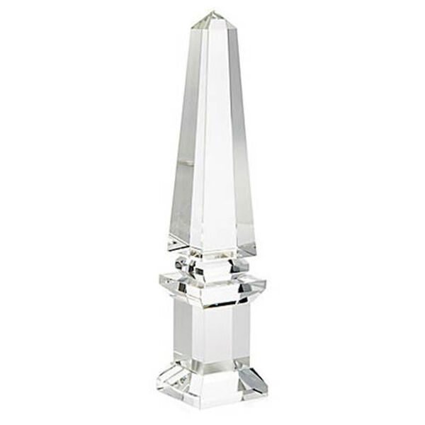 Crystal 16-Inch Pedestal Obelisk Sculpture, image 1