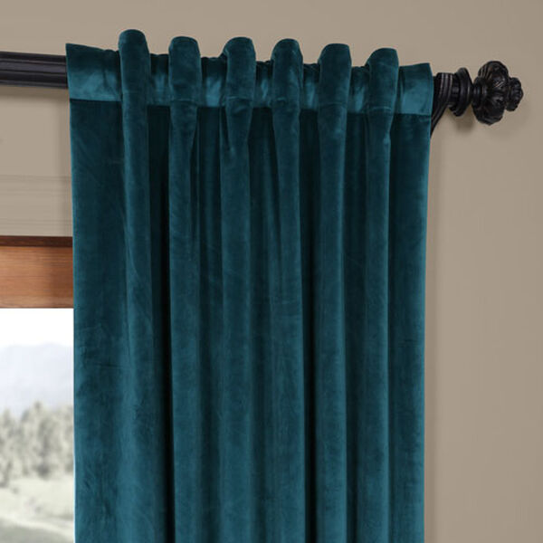 Plush Velvet Curtain Single Panel, image 4