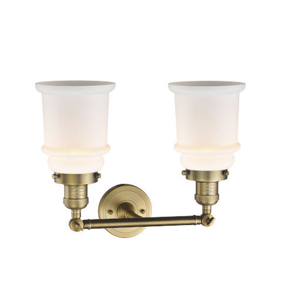 Canton Brushed Brass Two-Light Bath Vanity, image 2
