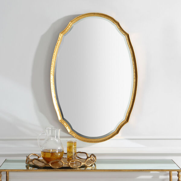 Vivian Gold Leaf Framed Wall Mirror, image 3