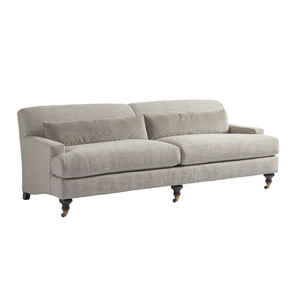 Upholstery Beige Oxford Sofa, image 1