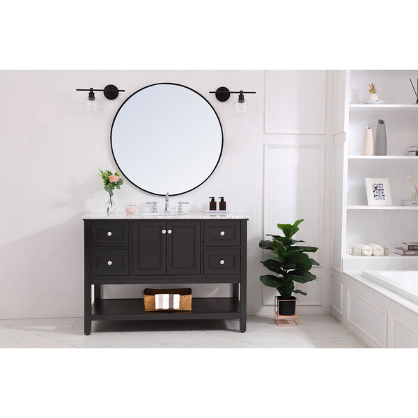 Collier Black One-Light Bath Vanity with Clear Glass, image 2