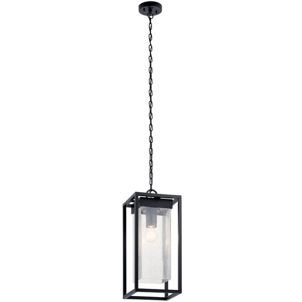 Mercer Black with Silver Highlights One-Light Outdoor Pendant, image 1