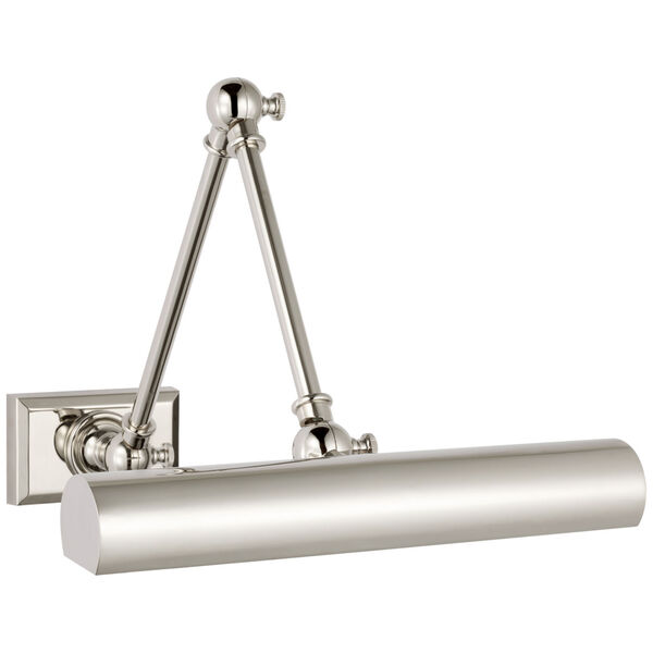 Cabinet Maker 12-Inch Double Library Light in Polished Nickel by Chapman  and  Myers, image 1